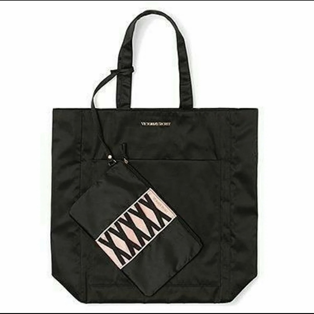 VS Satin Tote Bag & Corset Wristlet NWT